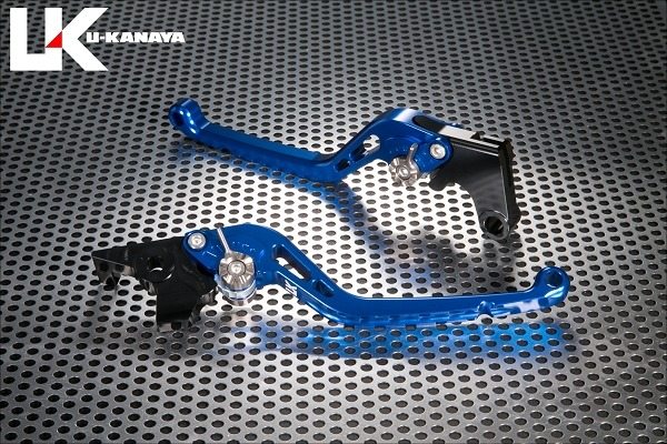 U-KANAYA ユーカナヤ スタンダードタイプ アルミビレットレバーセット TRIDENT660 トライデント TRIUMPH トライアンフ ブレーキ・クラッチレバーセット ハンドル周辺パーツ ハンドル レバーカラー：ブルー / アジャスターカラー：ブルー