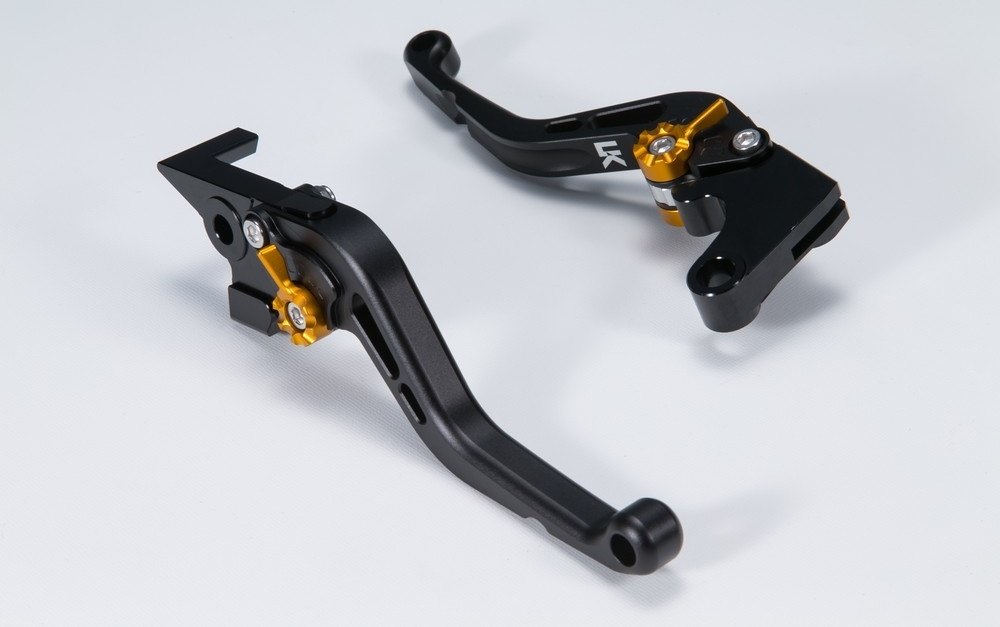 U-KANAYA ユーカナヤ スタンダードタイプ アルミビレットレバーセット TRIDENT660 トライデント TRIUMPH トライアンフ ブレーキ・クラッチレバーセット ハンドル周辺パーツ ハンドル レバーカラー：マットブラック / アジャスターカラー：マットゴールド
