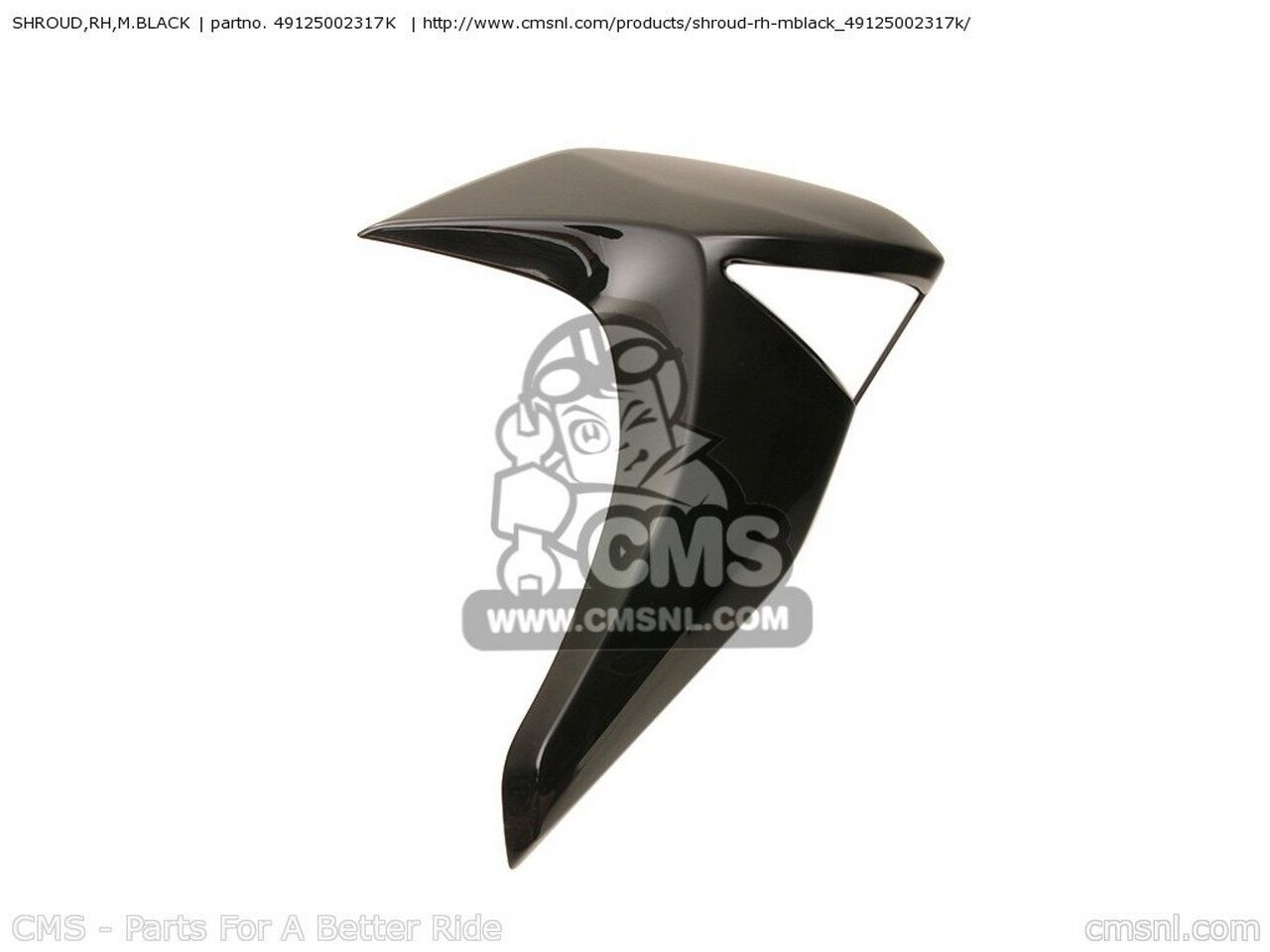 CMS �������२�� SHROUD��RH��M.BLACK ZR1000B7F Z1000 USA KAWASAKI ���掠�� �����ɥ����롦�����ɥ��С� �������Ϣ ����