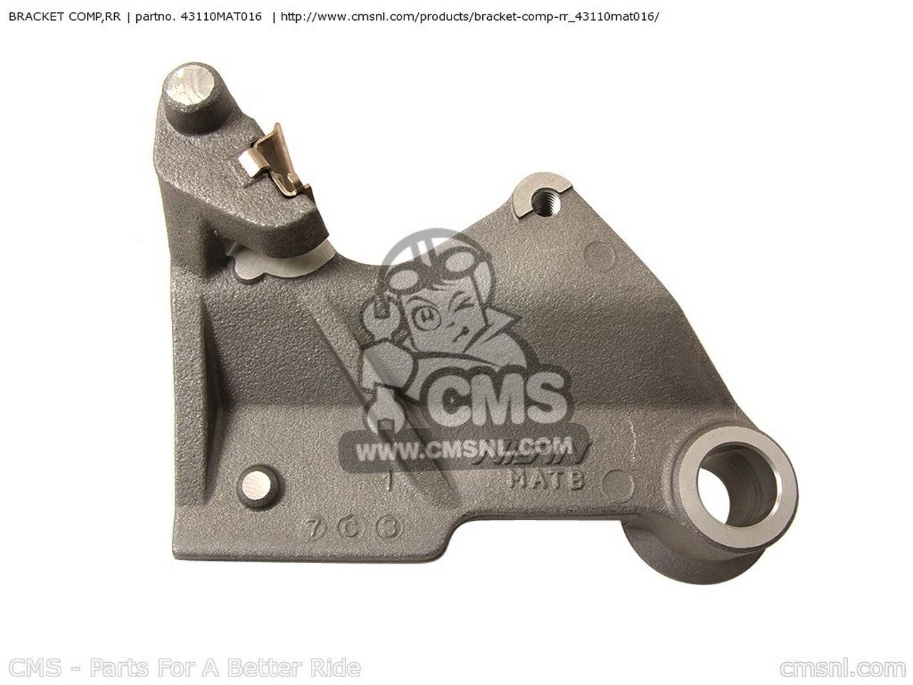 CMS シーエムエス BRACKET COMP，RR CBR1100XX SUPERBLACKBIRD Y AUSTRALIA / KPH BRAZILKPH CANADA KM..