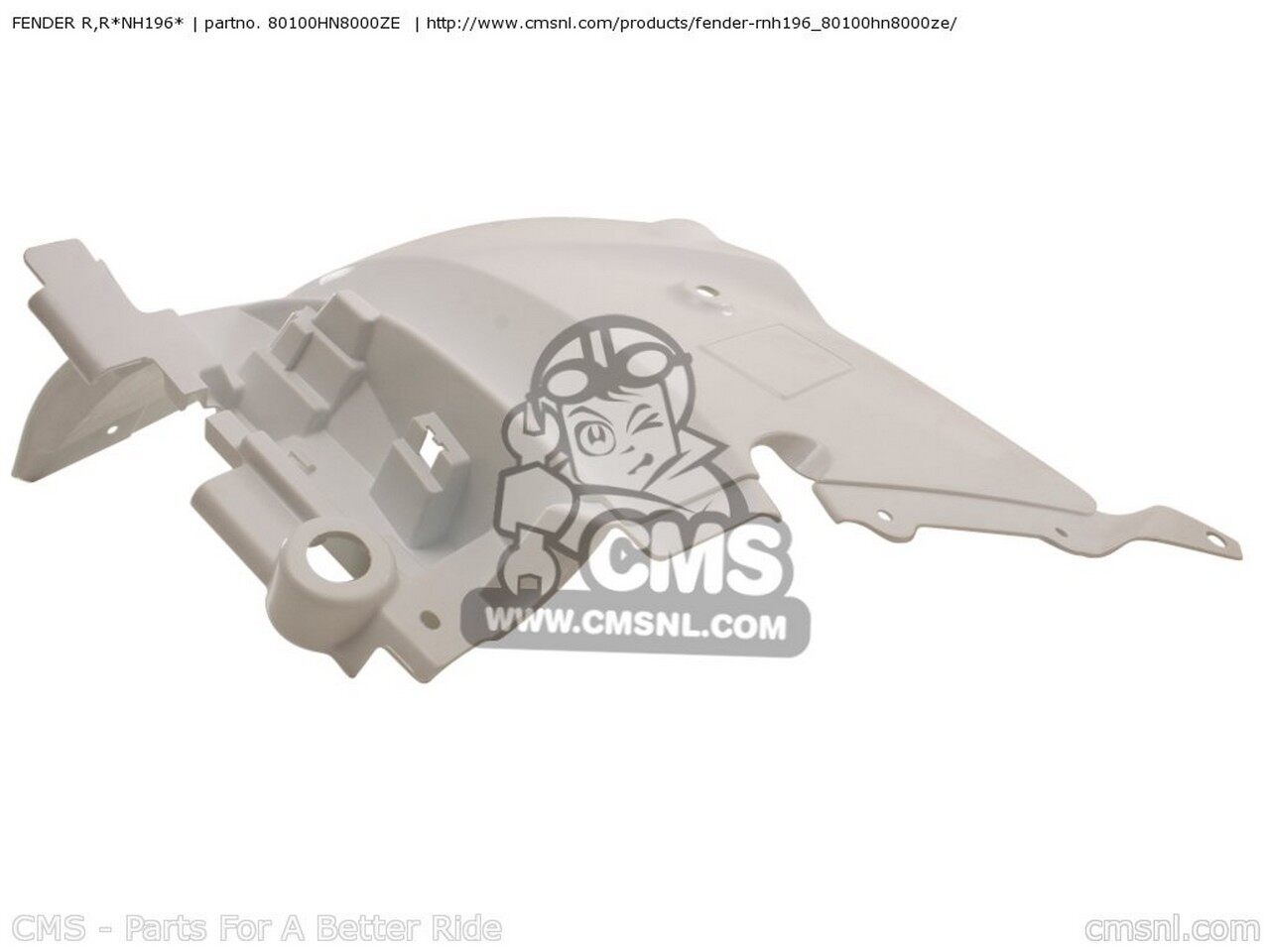 CMS シーエムエス FENDER R，R*NH196* TRX680FA 2006 6 AUSTRALIA 2007 7 2008 8 2009 9 2010 A EUROPEAN DIRECT SALES 2011 B FOURTRAX RINCON TRX680FA6 TRX680FA7 TRX680FA8 TRX680FA9 TRX680FAA TRX680FAB HONDA ホンダ リアフェンダー フェンダー関連 外装