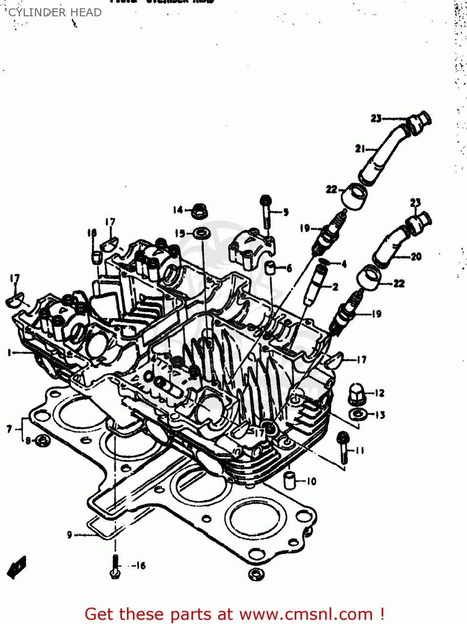 Rakuten - CMS シーエムエス (11141-47086-H17) GASKET，CYLINDER HEAD GS550 1977 B USA E03 1978 C 1979 N GS550E SUZUKI スズキ エンジンガスケット エンジンパーツ エンジン