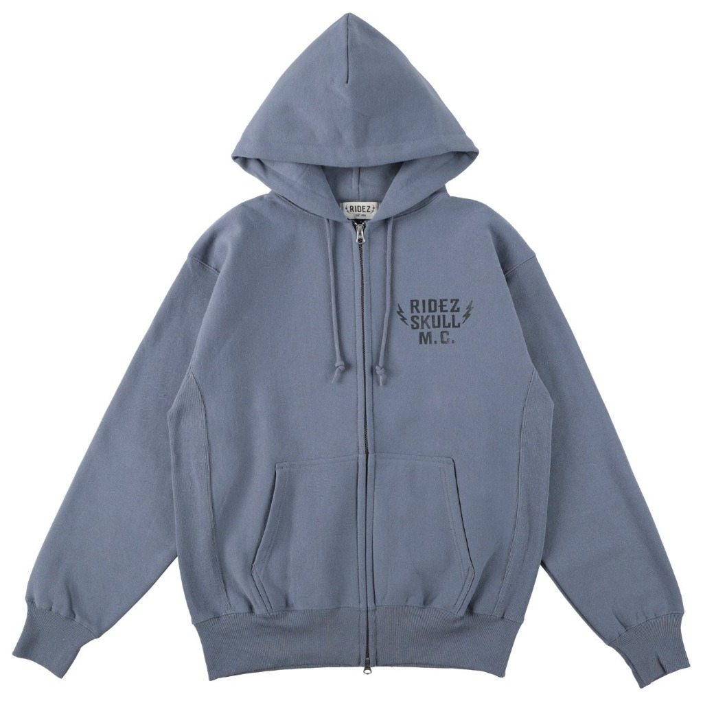 RIDEZ ライズ SKULL MC ZIP PARKA 12oz スカル ジップパーカー カジュアルパーカー・フーディー・スウェット アパレル