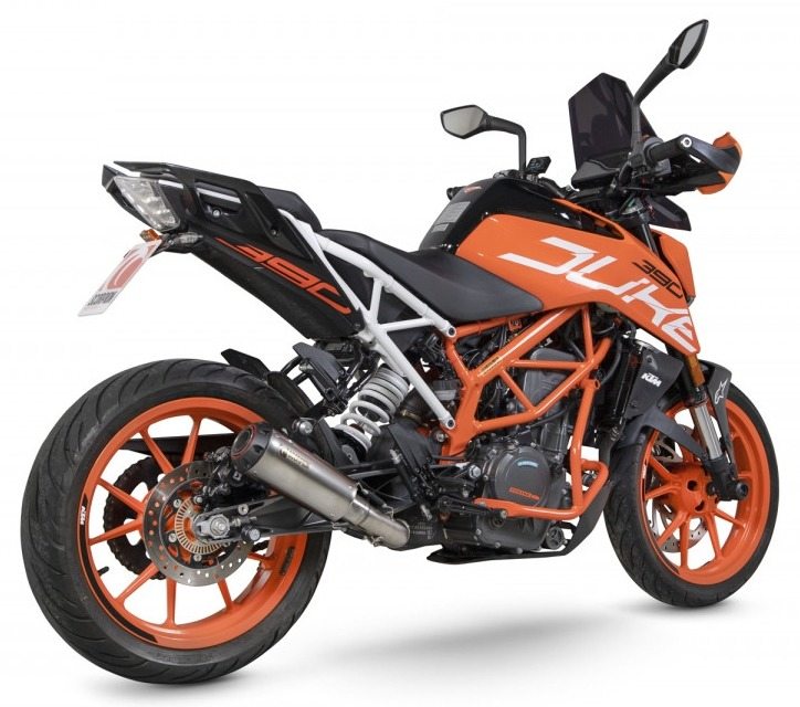SCORPION スコーピオン レッドパワー スリップオンマフラー Duke 390 KTM マフラー タイプ：Titanium Sleeve／重量：1.7kg