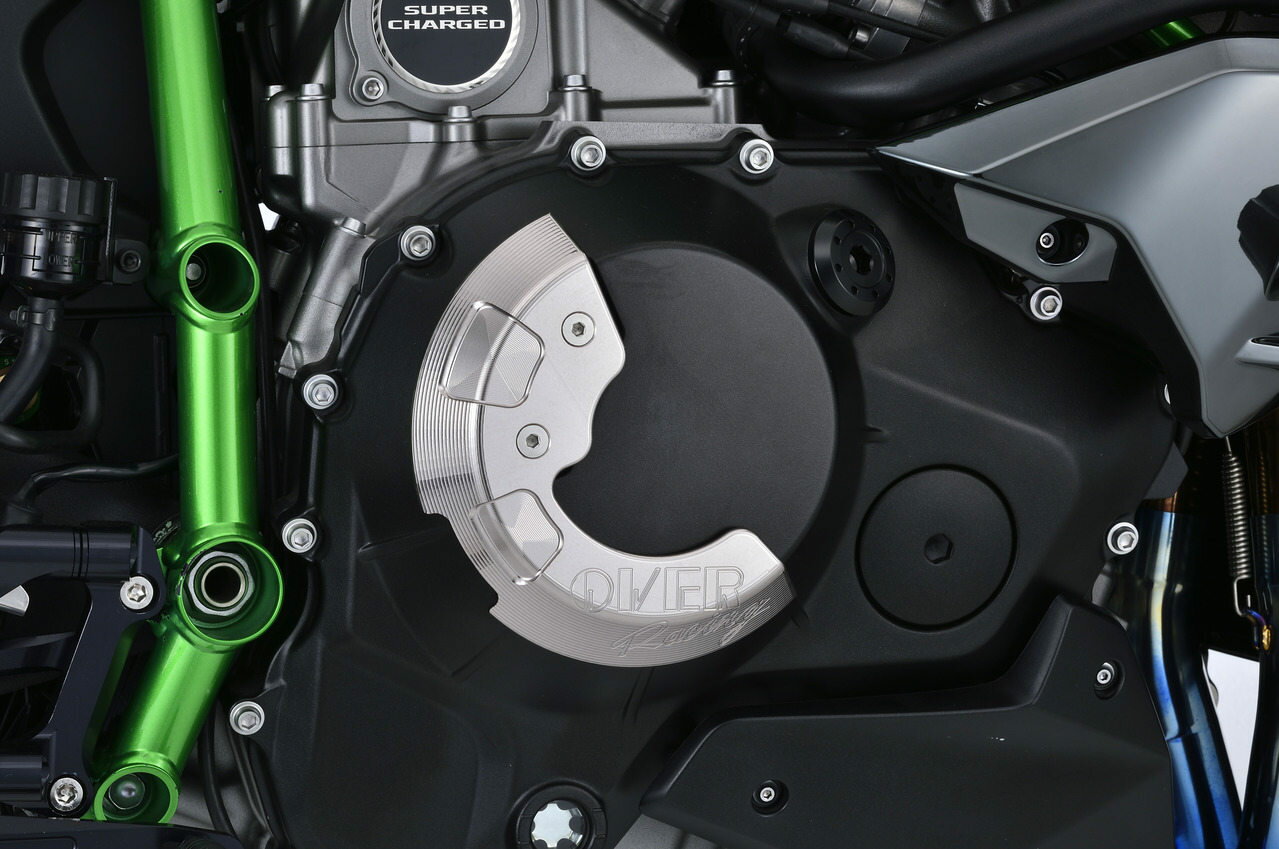 OVER オーヴァー クラッチカバー リア側 ニンジャ H2 KAWASAKI カワサキ エンジンパーツ エンジン