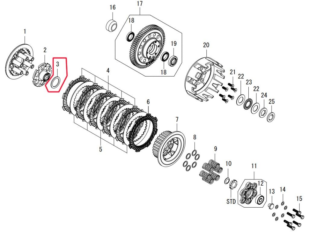 SP武川 SPタケガワ 【補修部品】 スライドワッシャー その他クラッチオプション・補修部品 駆動系