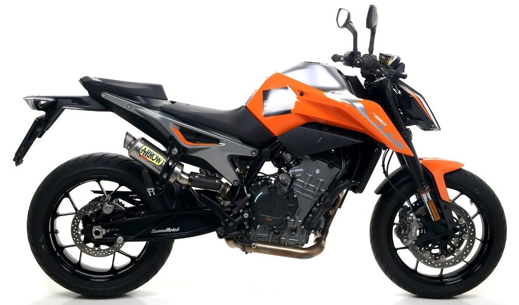 ARROW アロー GP2 スリップオンマフラー 790 DUKE 890 R KTM マフラー サイレンサー材質：ステンレスダーク