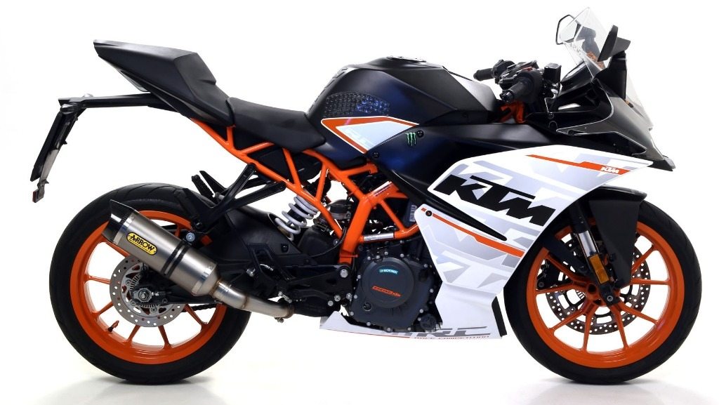 ARROW アロー THUNDER スリップオンマフラー RC 125 390 DUKE KTM マフラー サイレンサー材質：チタン