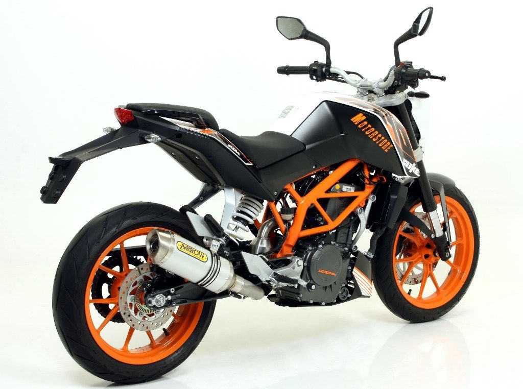 ARROW アロー THUNDER スリップオンマフラー RC 125 390 DUKE KTM マフラー サイレンサー材質：アルミニウムダーク