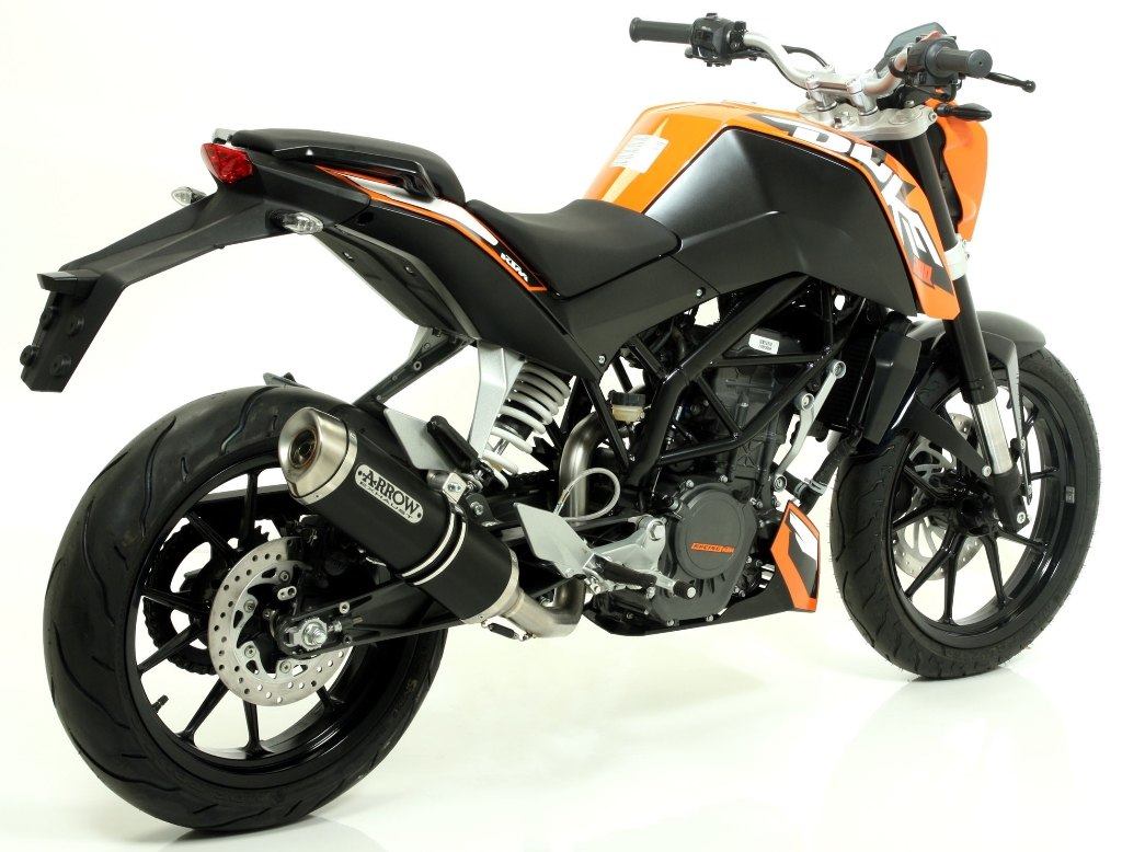 ARROW アロー THUNDER スリップオンマフラー DUKE 125 200 KTM マフラー サイレンサー材質：アルミニウム