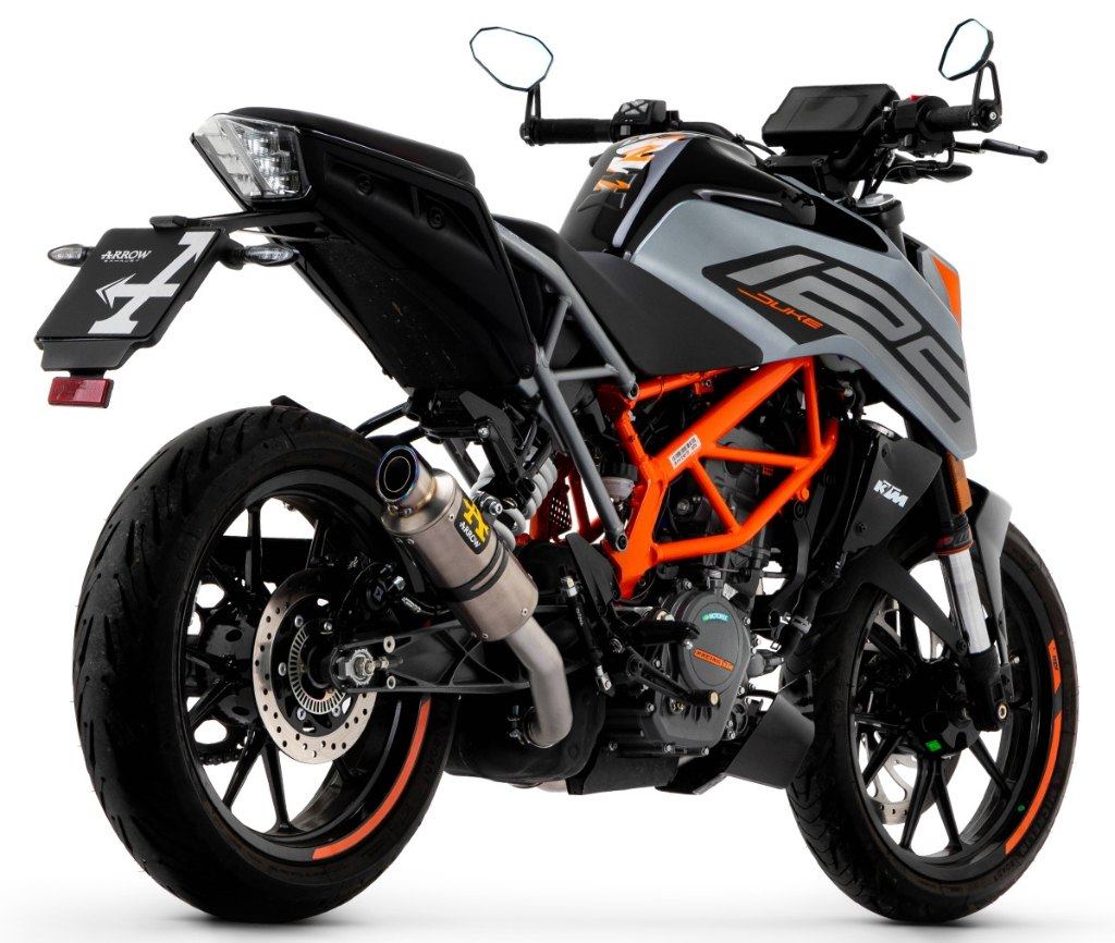 ARROW アロー GP2 スリップオンマフラー DUKE 125 390 KTM マフラー サイレンサー材質：ステンレスダーク