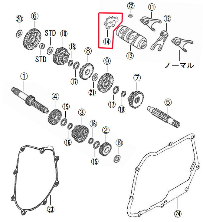SP武川 SPタケガワ 【補修部品】 シフトドラムストッパープレート COMP. ミッション・ギア エンジンパーツ エンジン