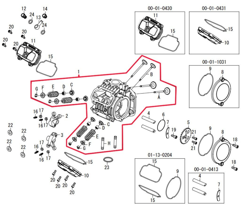 SP武川 SPタケガワ 【補修部品】 シリンダーヘッドサブASSY その他ボアアップオプション・補修部品 エンジンパーツ エンジン