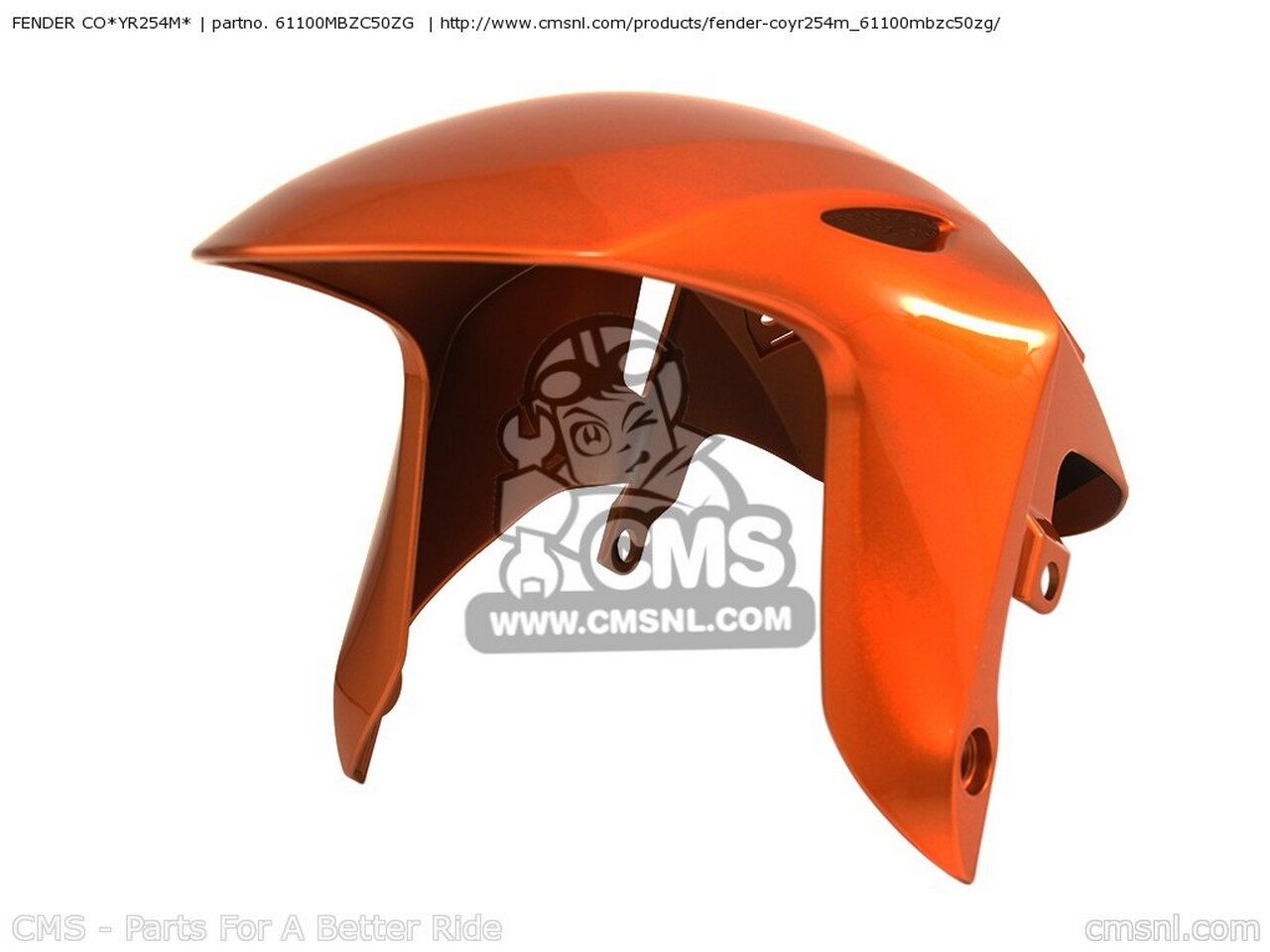 CMS シーエムエス FENDER CO*YR254M* CB600F HORNET 2006 6 IRELAND NETHERLANDS HONDA ホンダ フロントフェンダー フェンダー関連 外装