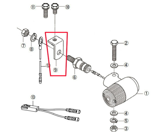 SP武川 SPタケガワ 【補修部品】 ウインカーブラケット その他ウインカーオプション・補修部品 灯火類 電装系