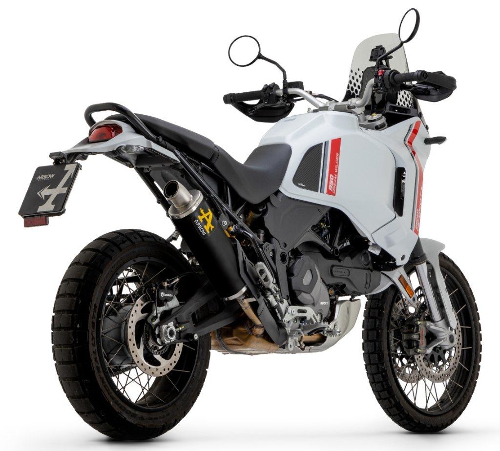 ARROW アロー INDY RACE スリップオンマフラー DESERT X 950 DUCATI ドゥカティ マフラー サイレンサー材質：アルミニウムダーク