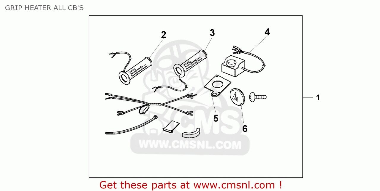 CMS シーエムエス (08T50-EWA-000KA) HEATER R GRIP CB250 1999 X BELGIUM FRANCE ITALY MEXICO / MPH ..