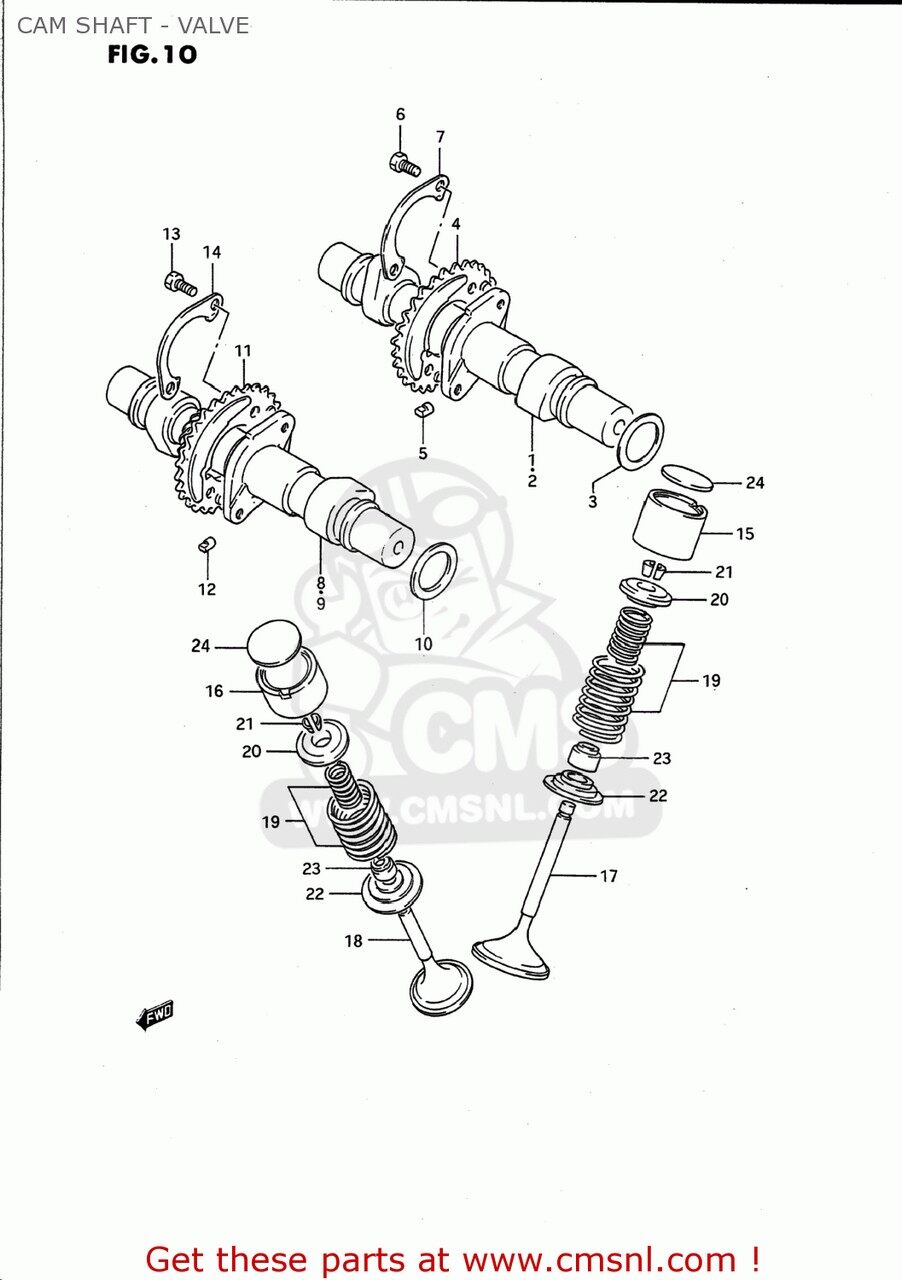 CMS シーエムエス (12710-01810) CAMSHAFT GS500E 1989 K USA E03 1990 L 1991 M 1992 N 1993 P 1994 R 1995 S 1996 T SUZUKI スズキ カムシャフト エンジンパーツ エンジン