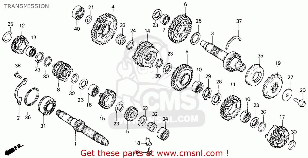 CMS シーエムエス (23220-MFM-C00) SHAFT COMP，COUNTE CB400F 1990 L USA CB1 198...