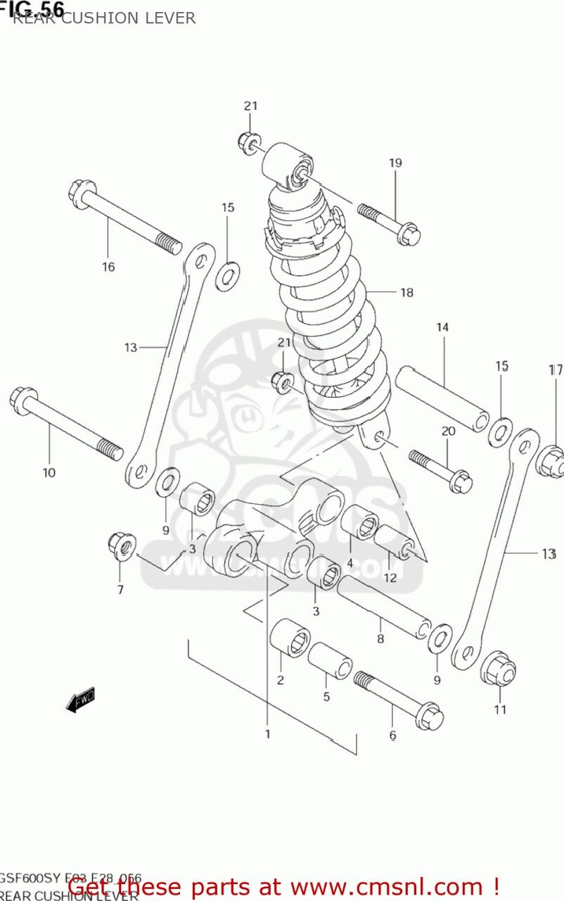 Other - CMS シーエムエス (6260031830) LEVER SET，REAR CUSHION GSF600S BANDIT 2000 Y USA E03 2001 K1 2002 K2 2003 K3 SUZUKI スズキ その他サスペンションオプション・補修部品 サスペンション 足回り