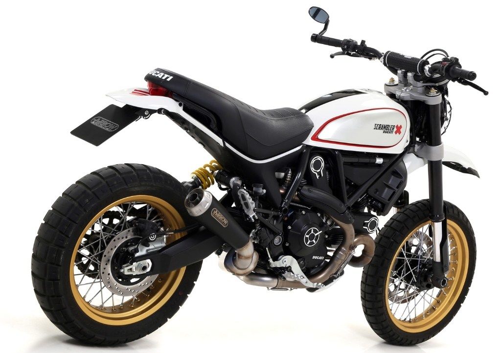 ARROW アロー PRO-RACE スリップオンマフラー SCRAMBLER 800 DESERT SLED DUCATI ドゥカティ マフラー サイレンサー材質：ステンレスダーク