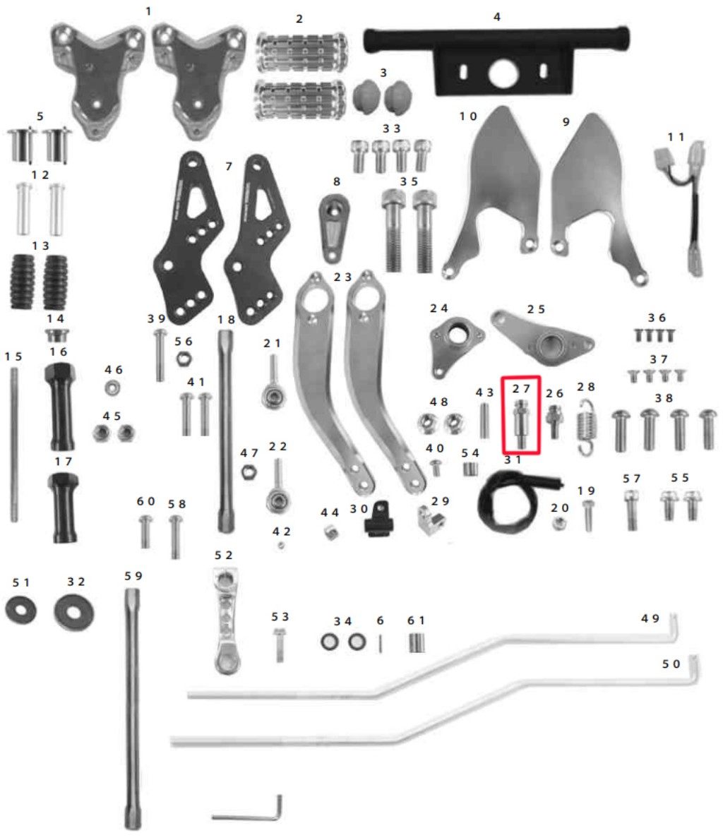 SP武川 SPタケガワ 【補修部品】 スプリングフックB その他ステップオプション・補修部品 ステップ 足回り