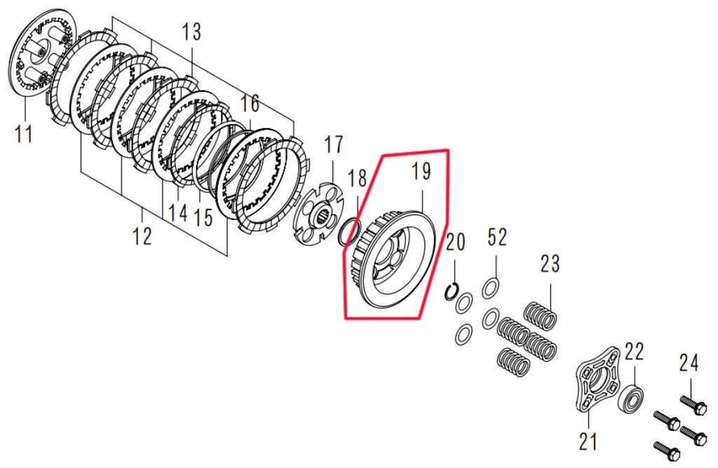 SP武川 SPタケガワ 【補修部品】 クラッチセンター ASSY. その他クラッチオプション・補修部品 駆動系