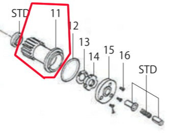 SP武川 SPタケガワ 【補修部品】 プライマリードライブギア 18T ミッション・ギア エンジンパーツ エンジン