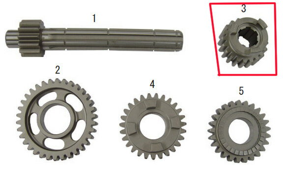 SP武川 SPタケガワ 【補修部品】 メインシャフト サードギア (21T) ミッション・ギア エンジンパーツ エンジン