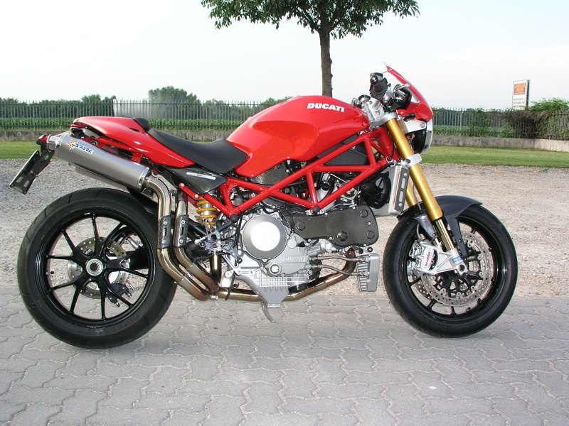 SPARK EXHAUST スパーク マフラー ROUND スリップオンマフラー 2本出し Monster S4R 07-08 S4RS 06-08 DUCATI ドゥカティ