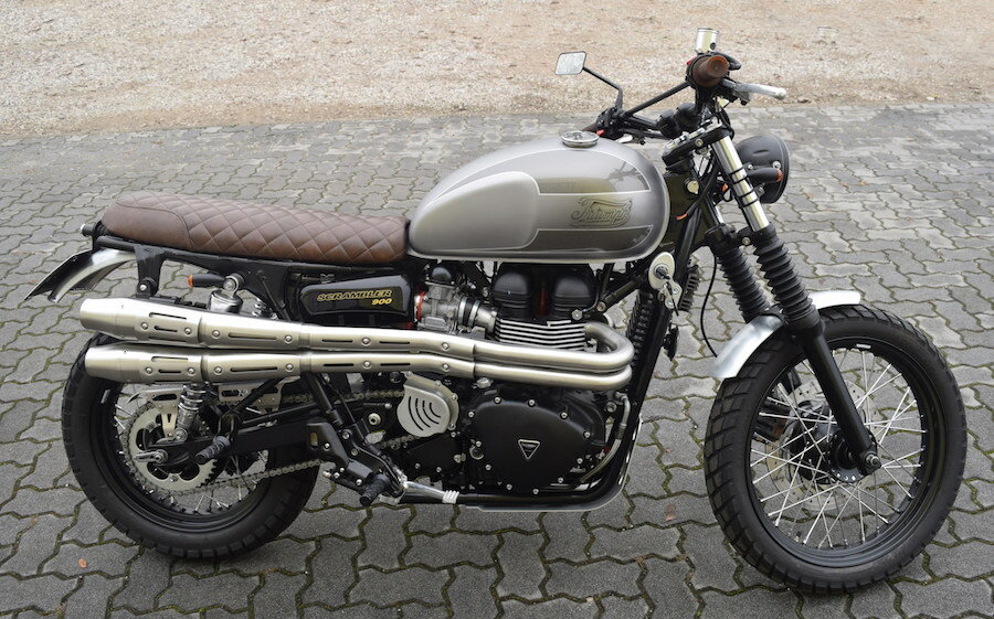 SPARK EXHAUST スパーク マフラー フルエキゾーストマフラー 2in2 Scrambler 05-15 TRIUMPH トライアンフ