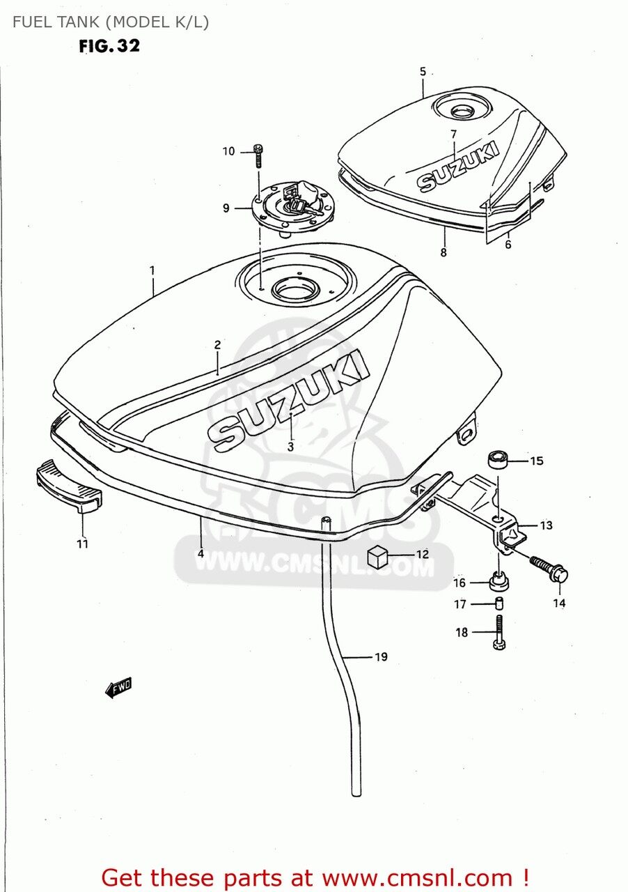 SUZUKI - CMS シーエムエス (44201-01842) CAP SET，FUEL TANK GS500E 1989 K USA E03 1990 L 1991 M 1992 N 1993 P 1994 R 1995 S 1996 T SUZUKI スズキ ガソリンタンクキャップ タンク関連 外装
