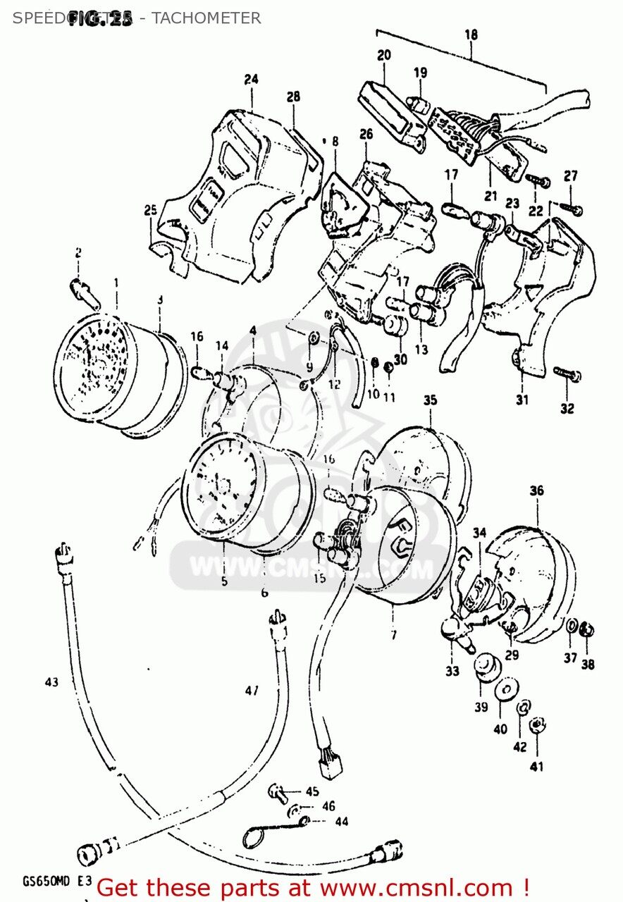 CMS シーエムエス (34210-45360) TACHOMETER GS650M 1983 D USA E03 SUZUKI スズキ タコメーター メー..