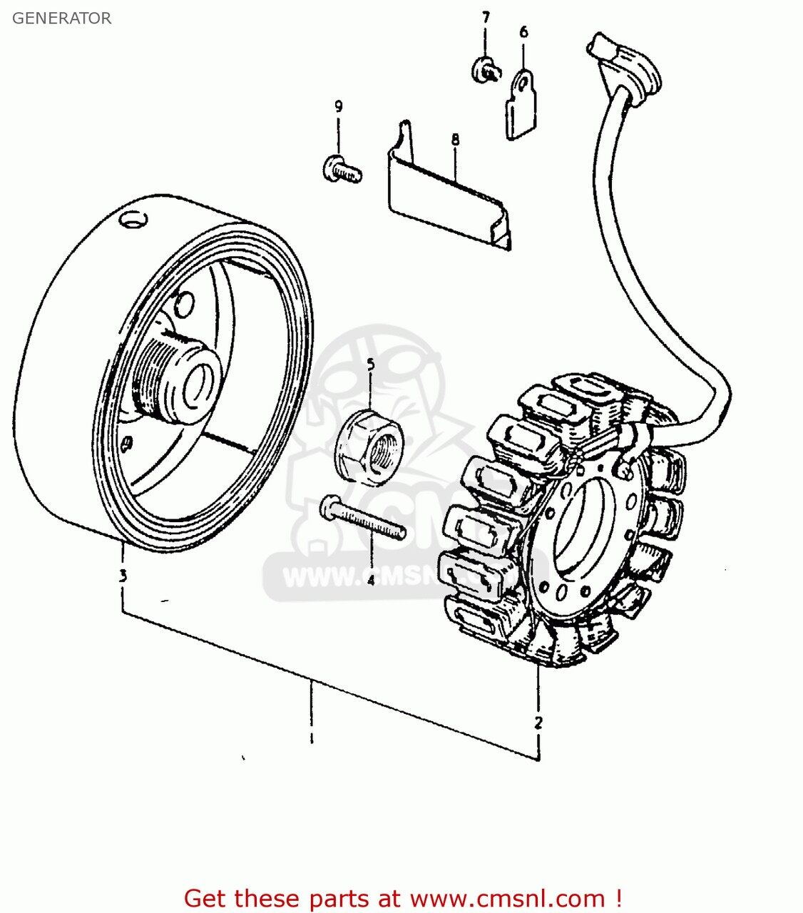 CMS �������२�� (31401-49010) STATOR ASSEMBLY GS1100E 1980 T USA E03 1981 X GS1100LT SUZUKI ������ �쥮��졼�������쥯���ե����� ������