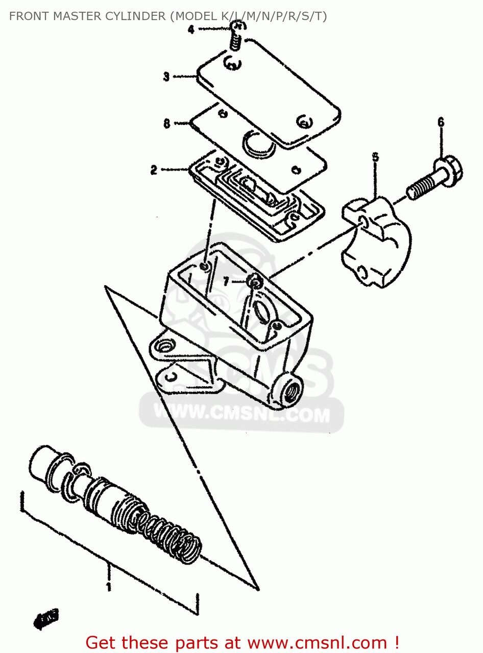 CMS シーエムエス CYLINDER ASSY，FR MASTER GSF600S BANDIT 2000 Y USA E03 2001 K1 2002 K2 2003 K3 SUZUKI スズキ ブレーキマスターシリンダー ブレーキ