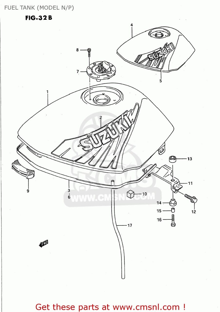 SUZUKI - CMS シーエムエス (44100-02D51-1HU) TANK ASSEMBLY，FUEL GS500E 1989 K USA E03 1990 L 1991 M 1992 N 1993 P 1994 R 1995 S 1996 T SUZUKI スズキ ガソリンタンク タンク関連 外装
