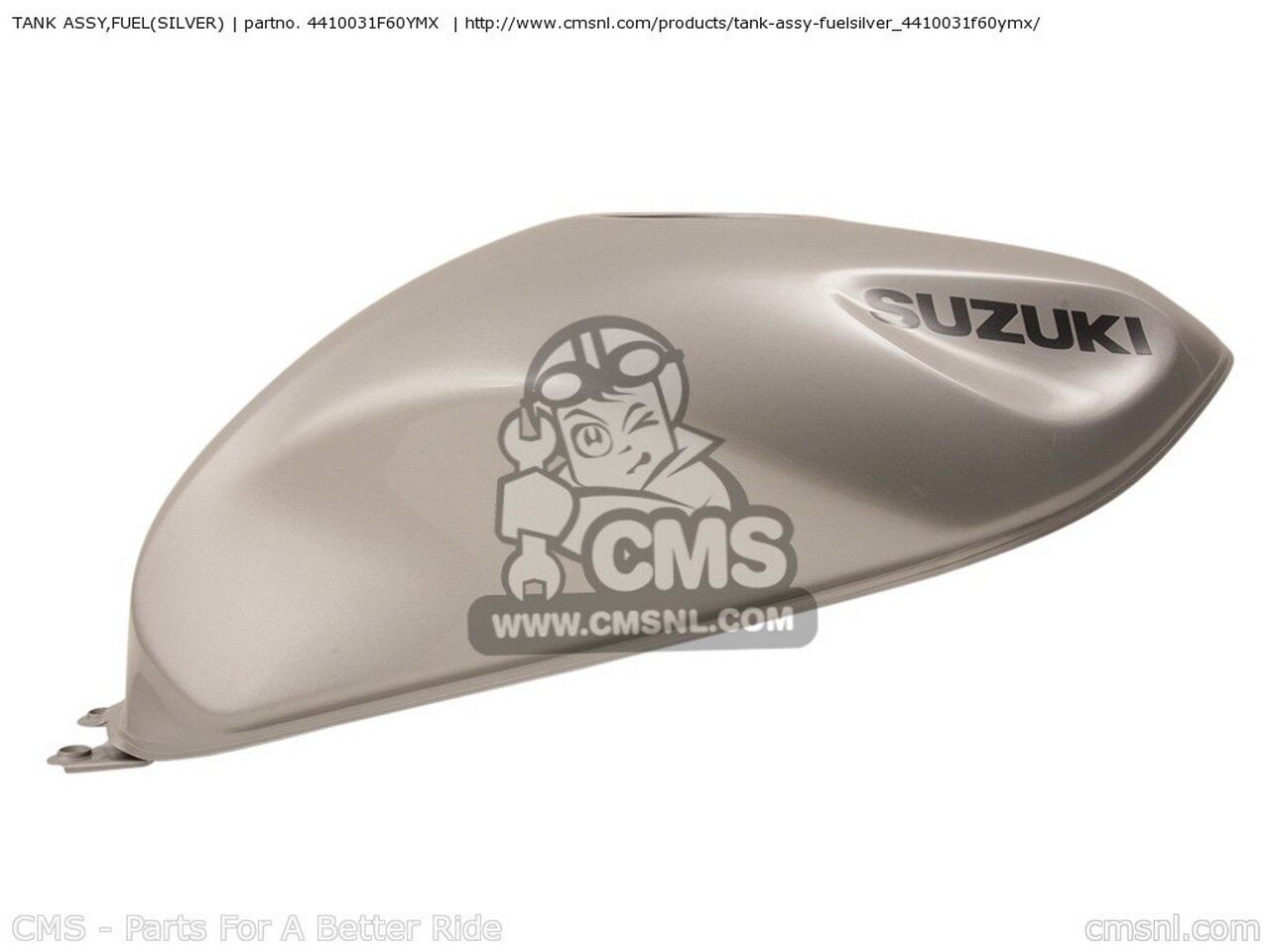 SUZUKI - CMS シーエムエス TANK ASSY，FUEL(SILVER) GSF600S BANDIT 2000 Y USA E03 2001 K1 2002 K2 2003 K3 SUZUKI スズキ ガソリンタンク タンク関連 外装