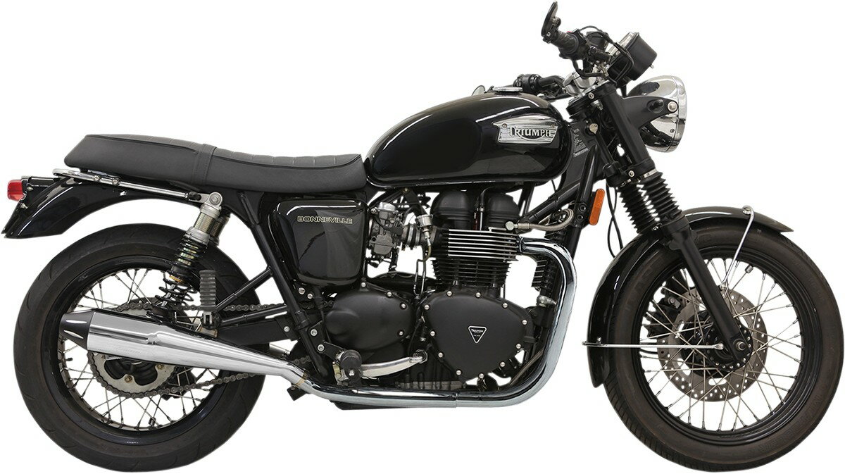 BASSANI バッサーニ スリップオンマフラー 4 BONNE ポリッシュ/ブラック 【MUFFLERS POL／BK [1811-2589]】 Bonneville T100 TRIUMPH トライアンフ マフラー