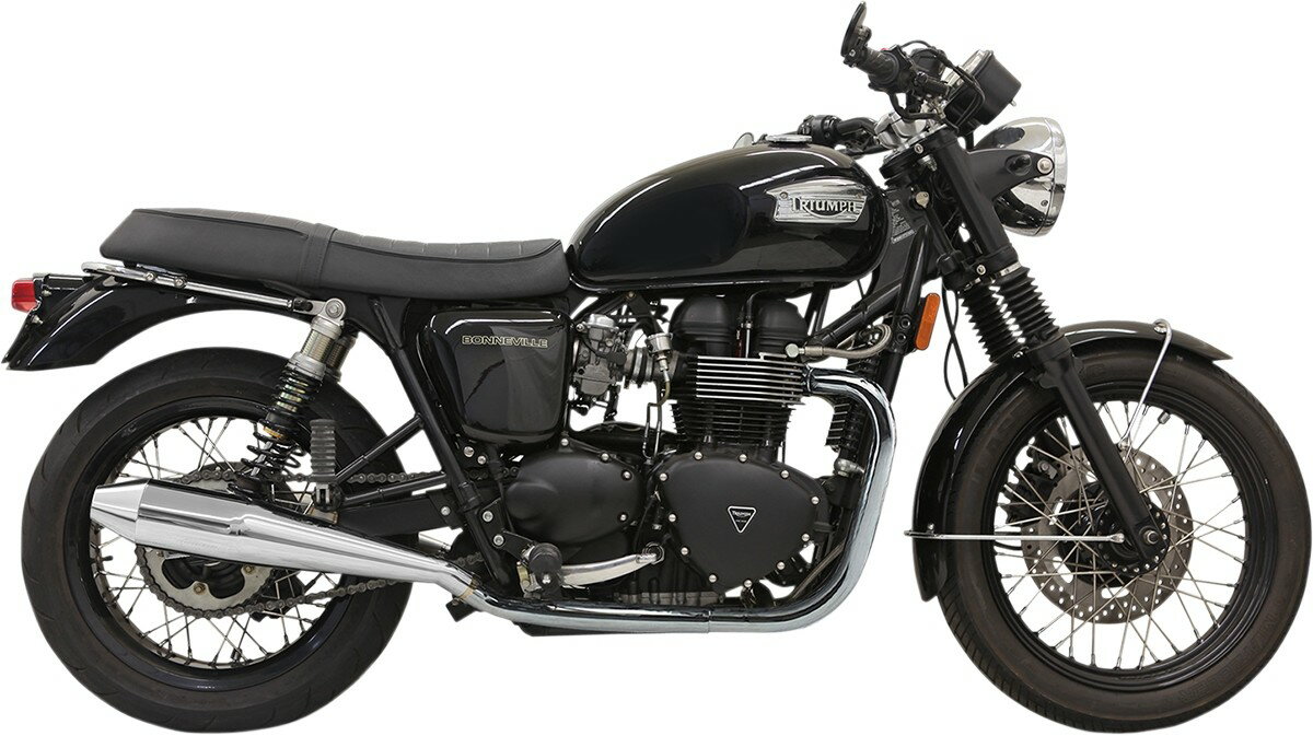 BASSANI バッサーニ スリップオンマフラー 4BONNEVILLE ポリッシュ 【MUFFLERS POL [1811-2591]】 Bonneville T100 TRIUMPH トライアンフ マフラー