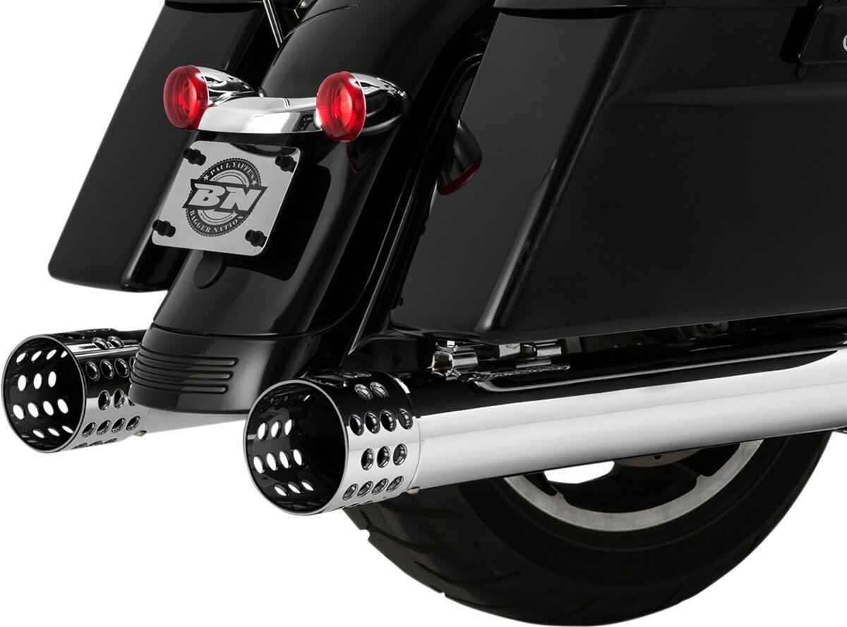 PAUL YAFFE BAGGER NATION ポールヤフー バガーネイション スリップオンマフラー クローム HOLY MOLY チップ 17FL 【MUFFLER CHR HM TIP [1801-1108]】 HARLEY-DAVIDSON ハーレーダビッドソン マフラー