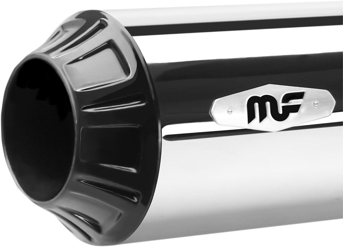 MAGNAFLOW マグナフロー スリップオンマフラー RIOTモデル クローム/ブラック 17 FL 【MUFFLERS RIOT CH BL [1801-1111]】 HARLEY-DAVIDSON ハーレーダビッドソン マフラー