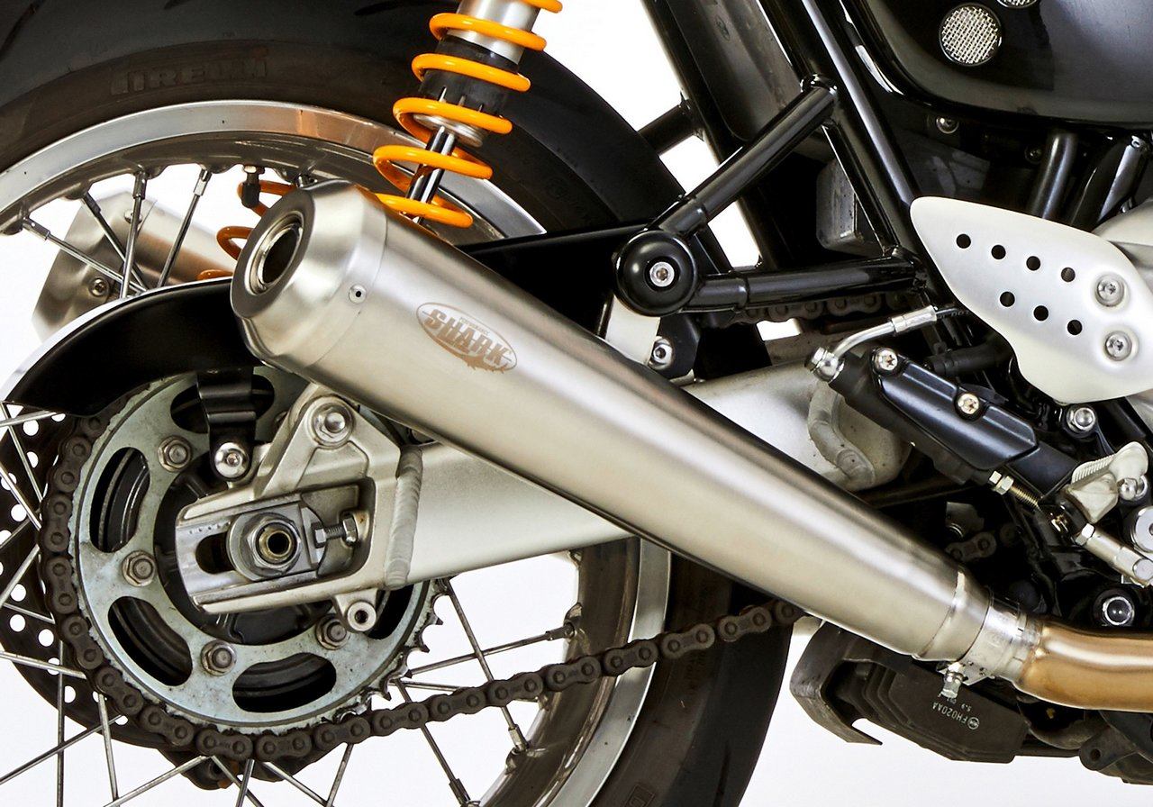 SHARK シャーク レトロ スリップオンマフラー Speed Twin 1200 Thruxton R TRIUMPH トライアンフ マフラー