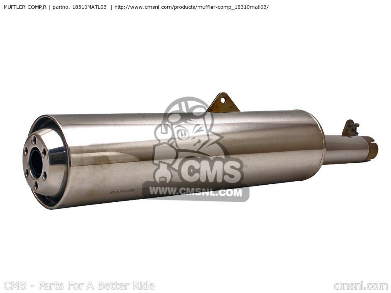 CMS シーエムエス MUFFLER COMP，R CBR1100XX SUPERBLACKBIRD Y AUSTRALIA / KPH BRAZILKPH CANADA KMH ENGLAND MKH EUROPEAN DIRECT SALES FRANCE SWEDEN USA 1 2 BRAZIL 3 4 BRAZILASV 5 HONDA ホンダ スリップオンマフラー マフラー
