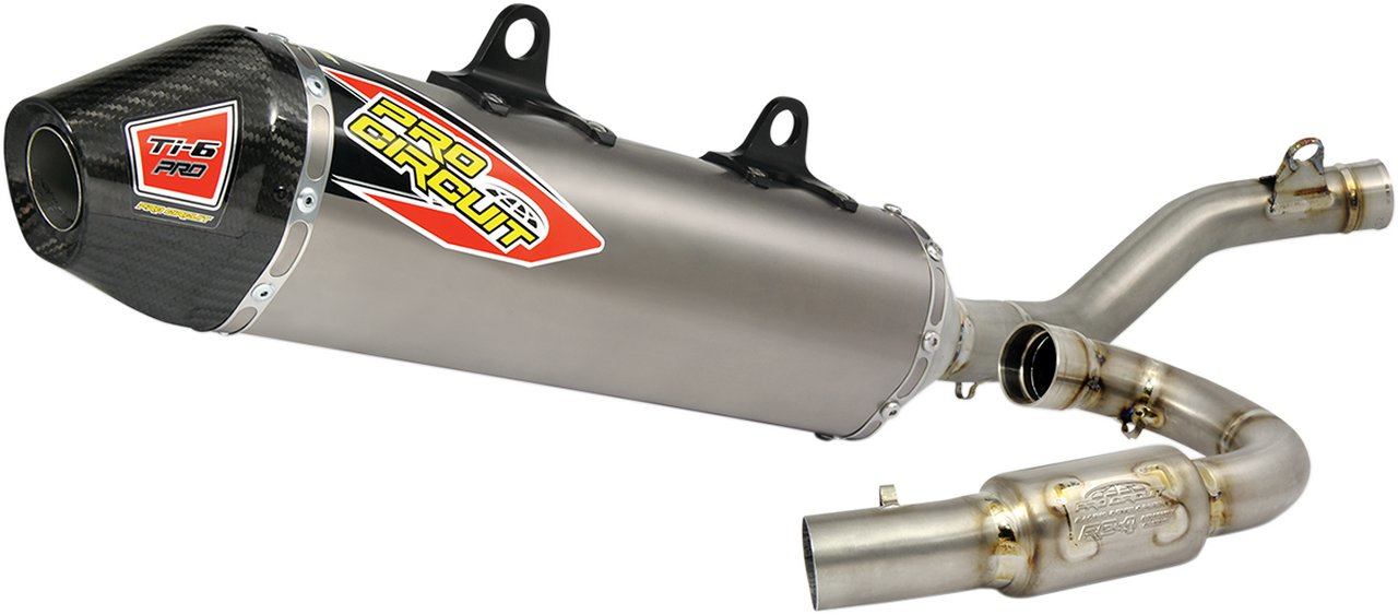 PRO CIRCUIT プロサーキット エキゾーストシステム TI6 プロ チタン W／カーボンファイバー【EXHAUST TI W／CF [1820-1525]】 450 SX-F 2013 - 2015 KTM フルエキゾーストマフラー マフラー