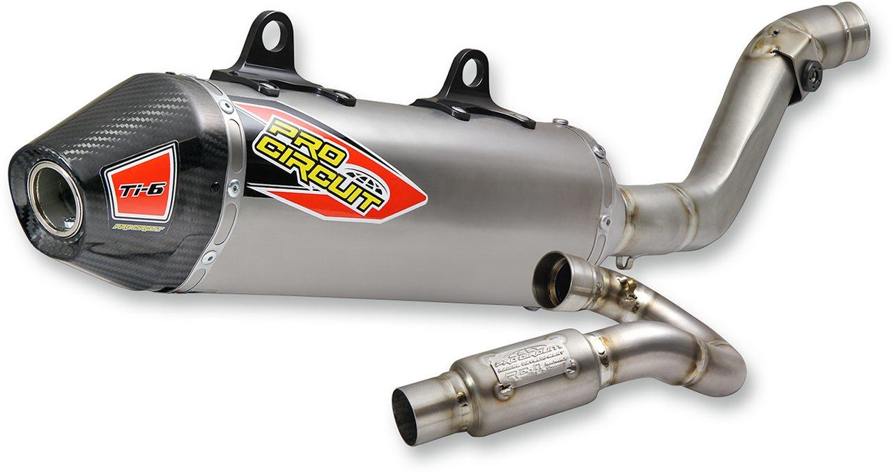 PRO CIRCUIT プロサーキット エキゾーストシステム TI6 W／カーボンファイバーキャップ【EXHAUST W／CF [1820-1467]】 450 SX-F 2013 - 2015 KTM フルエキゾーストマフラー マフラー