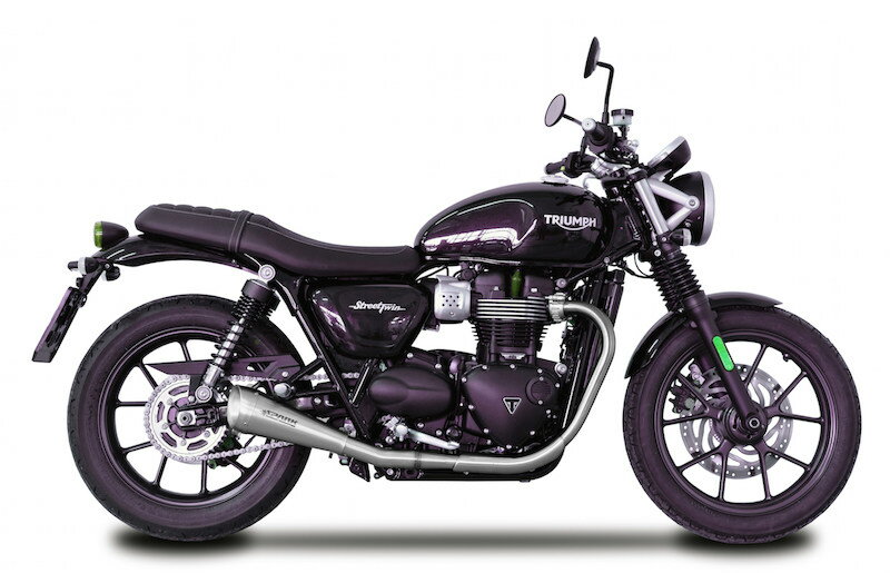 SPARK EXHAUST スパーク マフラー 60’s スリップオンマフラー Street Twin 900 17-18 TRIUMPH トライアンフ 材質：ステンレス - ブラックシリーズ