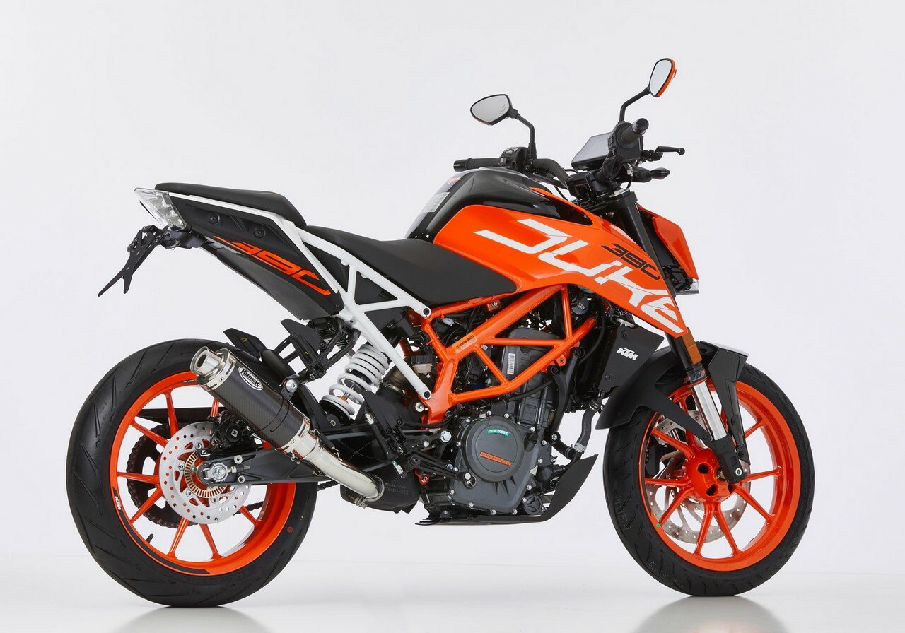 HURRIC フリック スーパースポーツ 125 Duke 250 390 RC KTM スリップオンマフラー マフラー 材質：カーボン