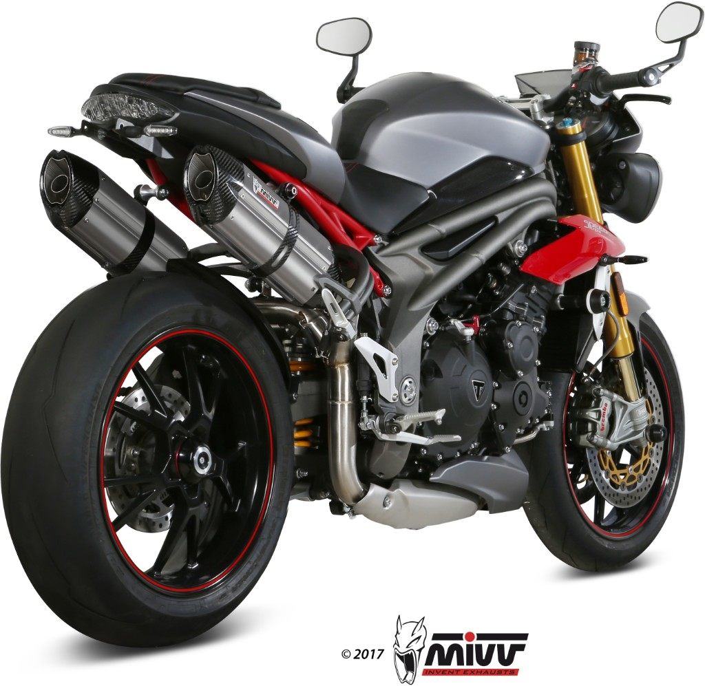 MIVV ミヴ SUONO スリップオンマフラー SPEED TRIPLE TRIUMPH トライアンフ マフラー(2)