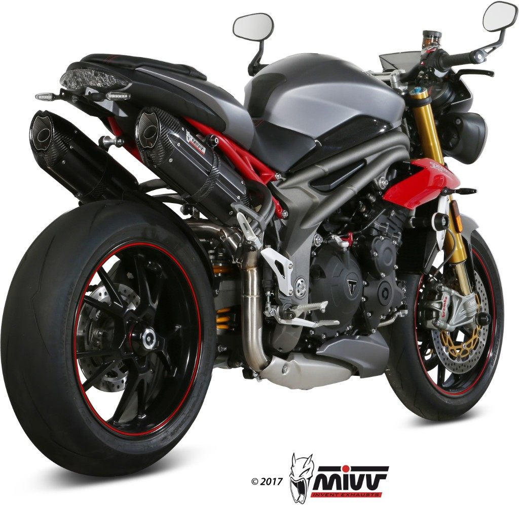 MIVV ミヴ SUONO BLACK スリップオンマフラー SPEED TRIPLE TRIUMPH トライアンフ マフラー
