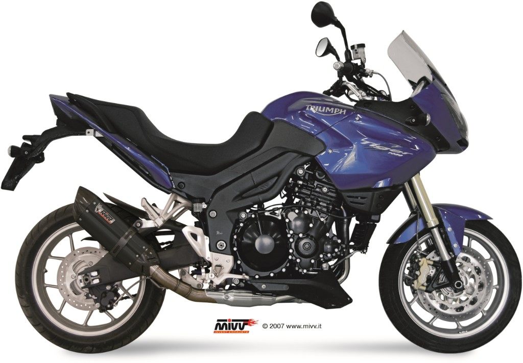 MIVV ミヴ SUONO BLACKスリップオンマフラー TIGER TRIUMPH トライアンフ スリップオンマフラー マフラー
